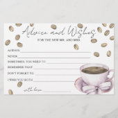 コーヒーブライダルシャワーアドバイスと願い 便箋 (正面)