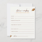 コーヒーブライダルシャワーアドバイスエンクロージャカード ノートカード (正面)