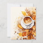 コーヒーブライダルシャワーアドバイスエンクロージャカード ノートカード (裏面)