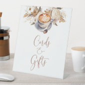 コーヒーブライダルシャワーカードとギフト 台座サイン (インサイチュ)