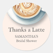 コーヒーブライダルシャワーテーマシール ラウンドシール (正面)