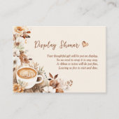 コーヒーブライダルシャワーディスプレイシャワー囲いカード エンクロージャーカード (正面)