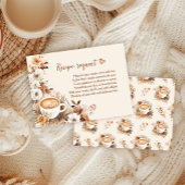 コーヒーブライダルシャワーレシピ要求 エンクロージャーカード