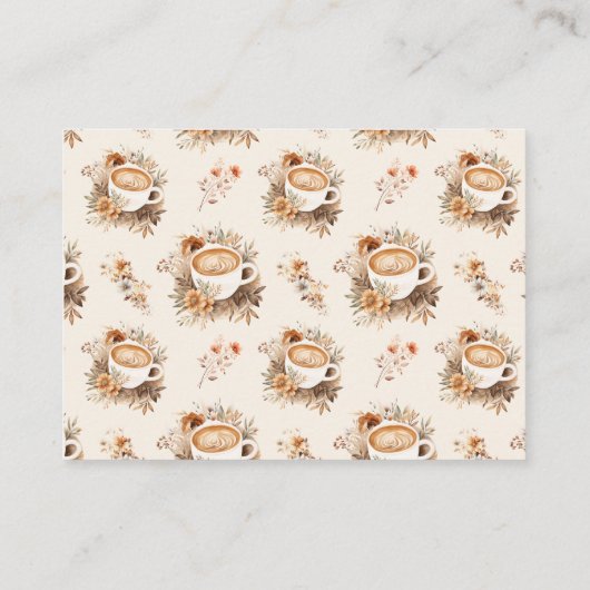 コーヒーブライダルシャワーレシピ要求 エンクロージャーカード (裏面)