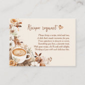 コーヒーブライダルシャワーレシピ要求 エンクロージャーカード (正面)