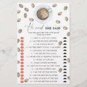 コーヒーブライダルシャワー彼はゲームを言った (正面)