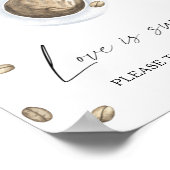 コーヒーブライダルシャワー愛は甘い取り扱い ポスター (角)