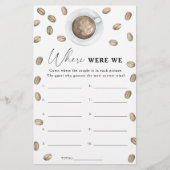 コーヒーブライダルシャワー我々はゲームをどこに (正面)