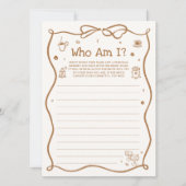 コーヒーブライダルシャワー推測Iゲームカード 招待状 (正面)