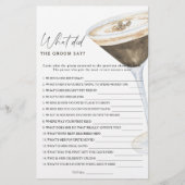 コーヒーブライダルシャワー新郎は何と言った (正面)