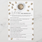 コーヒーブライダルシャワー新郎は何と言った (正面)