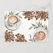 コーヒーブライダルシャワー – 愛が醸造ありがとう エンクロージャーカード (裏面)