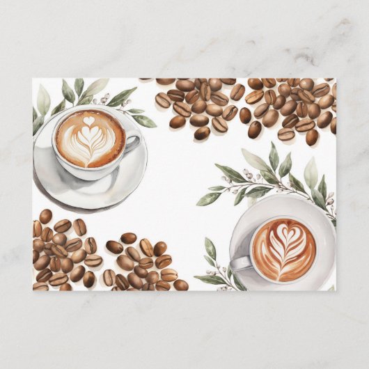 コーヒーブライダルシャワー – 愛が醸造ありがとう エンクロージャーカード (裏面)