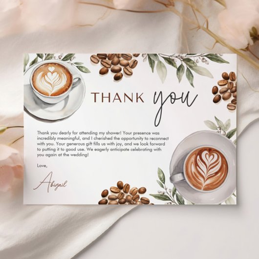 コーヒーブライダルシャワー – 愛が醸造ありがとう サンキューカード