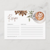 コーヒーブライダルシャワー – 愛は醸造レシピ エンクロージャーカード (正面)