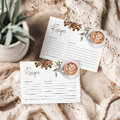 コーヒーブライダルシャワー – 愛は醸造レシピ エンクロージャーカード