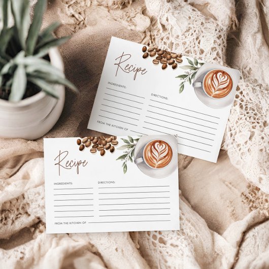 コーヒーブライダルシャワー – 愛は醸造レシピ エンクロージャーカード