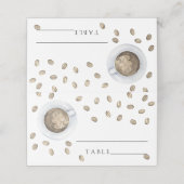 コーヒーブライダルシャワー-結婚の座席表 プレイスカード (外部開封)