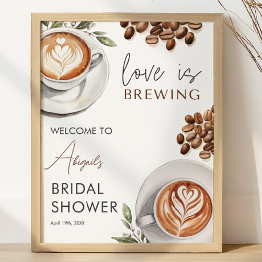 コーヒーブライダルシャワー- 16x20へようこそ ポスター
