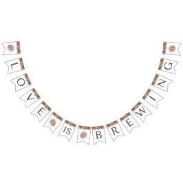 コーヒーブライダルシャワー- Love is Brewing バンティングフラッグ