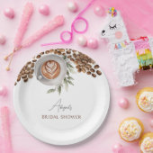 コーヒーブライダルシャワー- Love is Brewing ペーパープレート (パーティー)