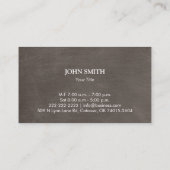 コーヒーブラウンの波のモノグラムの平野 名刺 (裏面)