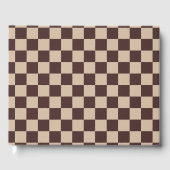 コーヒーブラウンチェッカーボード ゲストブック (正面)