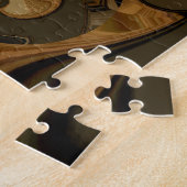 コーヒーブラウンフルード万華鏡のように千変万化するパターンアートプリント ジグソーパズル (側面)