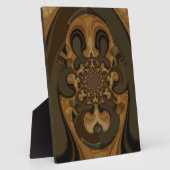 コーヒーブラウンフルード万華鏡のように千変万化するパターンアートプリント フォトプラーク (側面)