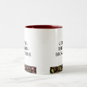 コーヒーブラウン薄いライン ツートーンマグカップ (中央)