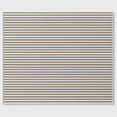 コーヒーブラウン|ホワイトストライプの折り返し紙 ラッピングペーパー (フラット)