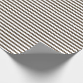 コーヒーブラウン|ホワイトストライプの折り返し紙 ラッピングペーパー (角)