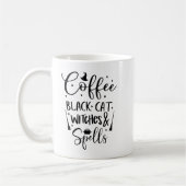 コーヒーブラックキャッツ魔女と呪文 コーヒーマグカップ (左)