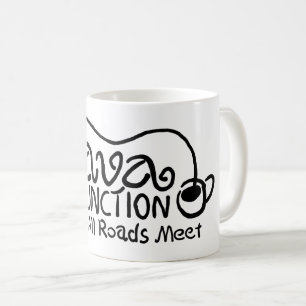 コーヒーブラック付きジャバジャンクション文字 コーヒーマグカップ