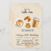 コーヒーブランチのパーティの招待状 招待状 (正面/裏面)