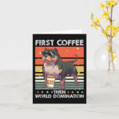 コーヒーブリードドッグ – Pet American Bully カード (黄色い花)