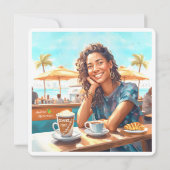 コーヒーブレイクの女の子 (裏面)