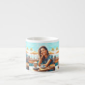 コーヒーブレイクの女の子 エスプレッソカップ (正面)