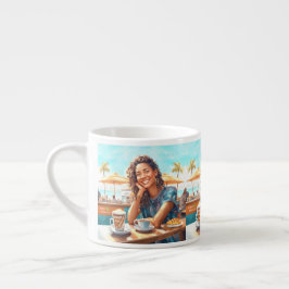コーヒーブレイクの女の子 エスプレッソカップ