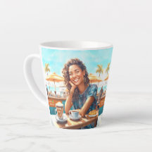 コーヒーブレイクの女の子