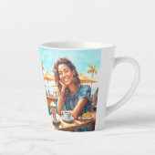 コーヒーブレイクの女の子 カフェラテマグ (右)