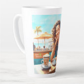 コーヒーブレイクの女の子 カフェラテマグ (左アングル)