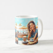 コーヒーブレイクの女の子 コーヒーマグカップ (正面右)