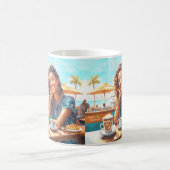 コーヒーブレイクの女の子 コーヒーマグカップ (中央)