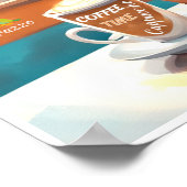 コーヒーブレイクの女の子 ポスター (角)