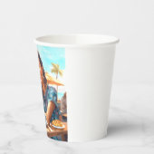 コーヒーブレイクの女の子 紙コップ (左)