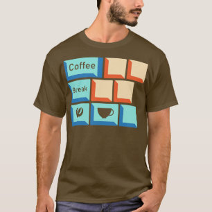コーヒーブレイクキーボード鍵カフェイン愛好家の関連可能 Tシャツ