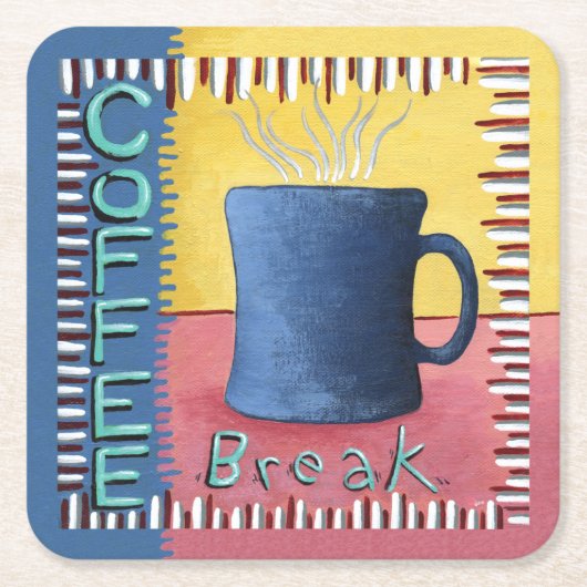 コーヒーブレイクコースター スクエアペーパーコースター (正面)