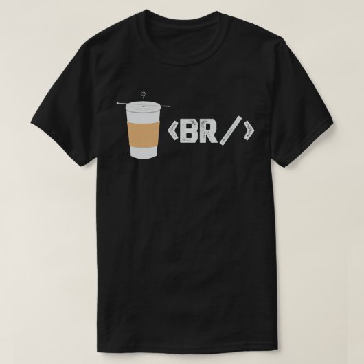 コーヒーブレイクソフトウェア開発者コンピュータコーディングCo Tシャツ (デザイン正面)