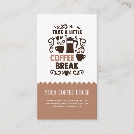 コーヒーブレイクビジネスカード 名刺 (正面)